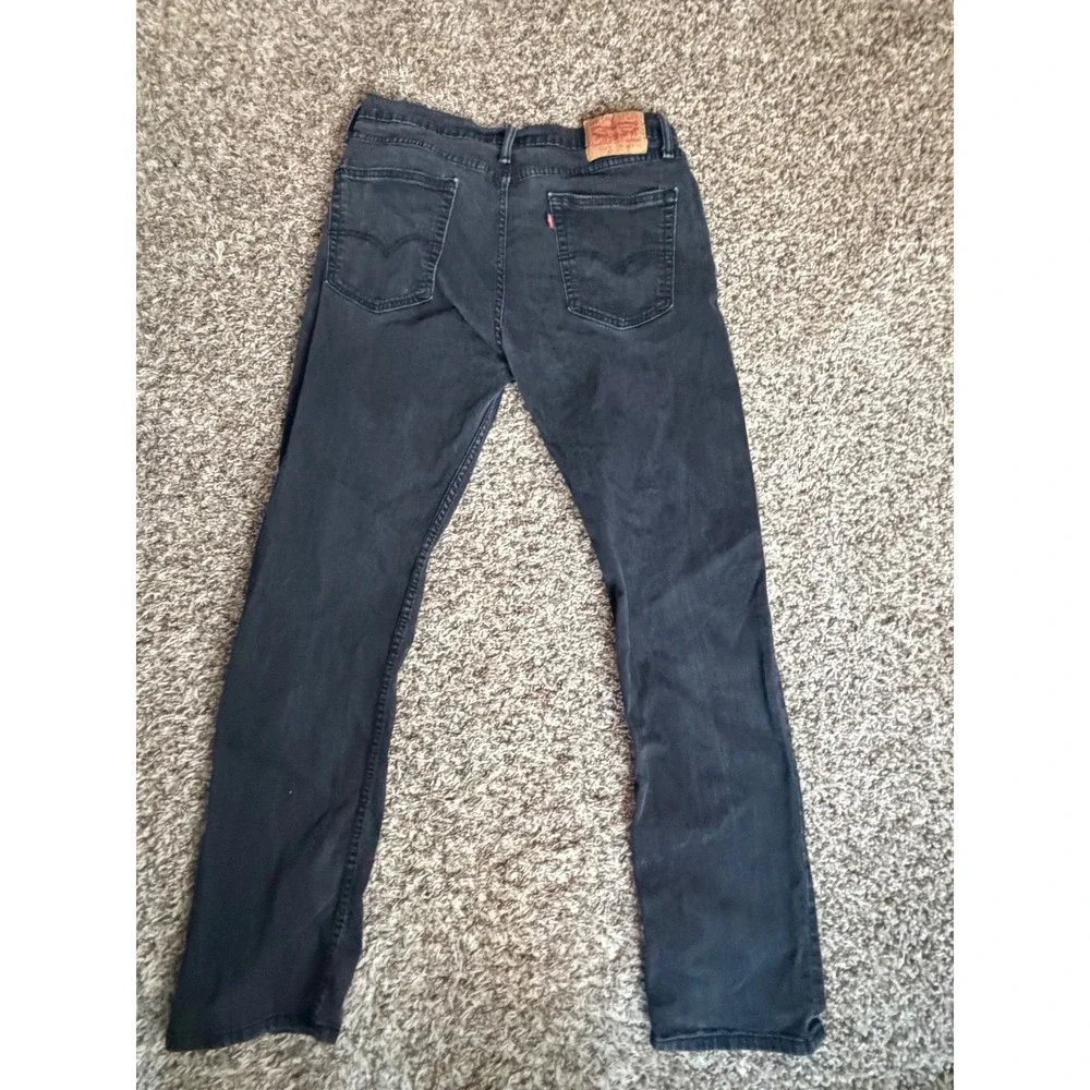 Levis 514 Straight Fit Jeans Mens 36x34(34x31) Black Denim Pants 514-0537
